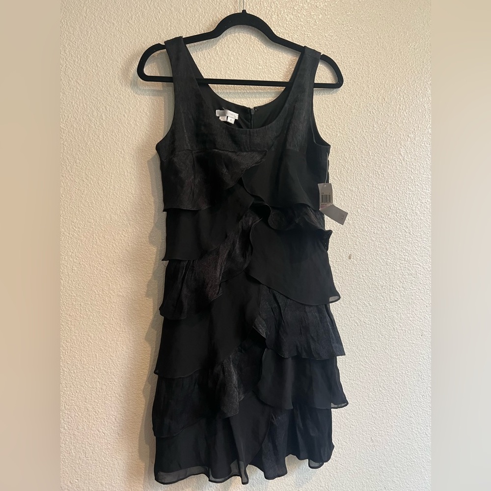 London times soft‎ ruffle tiered cocktail dress
